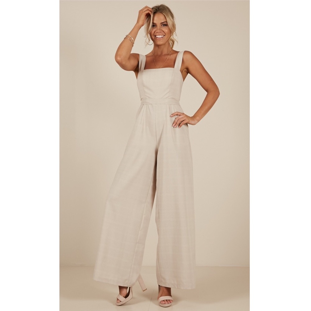 NWT💫 Thinking Of Tomorrow Gingham Jumpsuit Showpo